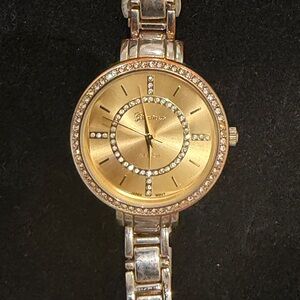 Gold Crystal Accent Women's Bracelet Watch